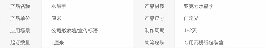 中逢昊水晶字形象墻